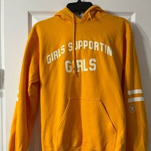 Women’s Small fanboy co. Yellow Hoodie Long Sleeve Front Pockets,